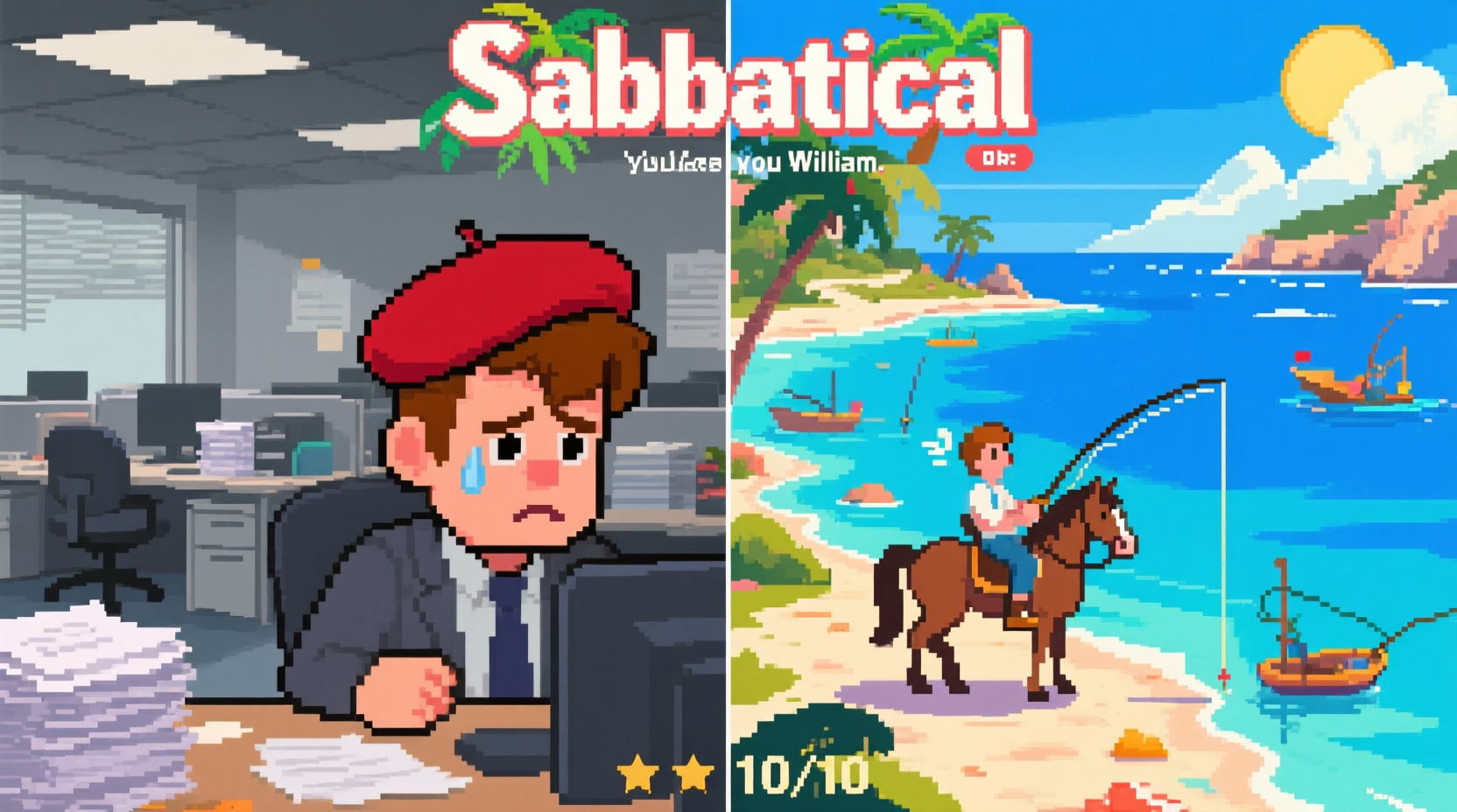 Sabbatical adventure game on Eddie Island