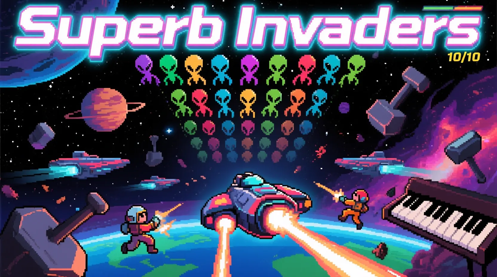 Superb Invaders space battle